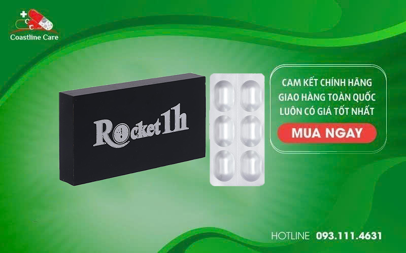 Rocket 1h - Hỗ Trợ Tăng Cường Sinh Lực Kéo Dài Cuộc Yêu (Hộp 6 viên) 2 Rocket 1h giúp bổ thận tráng dương