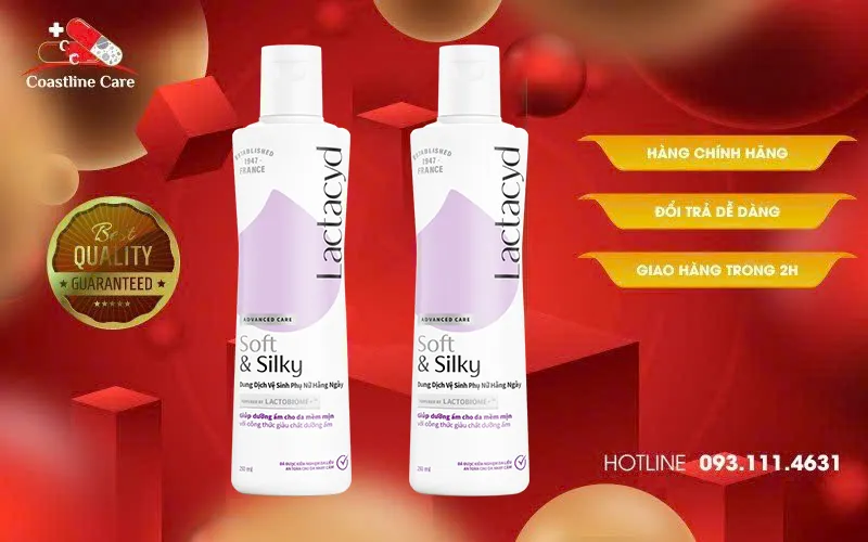Dung Dịch Vệ Sinh Hàng Ngày Lactacyd Soft & Silky Chai 250ml