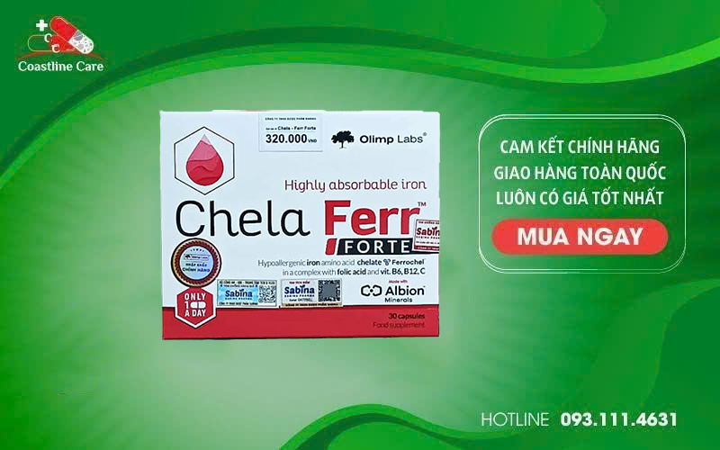 Thuốc Chela-Ferr Forte bổ máu