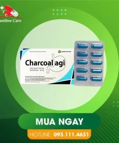 Charcoal Agi - Hỗ Trợ Chống Đầy Hơi (Hộp 100 Viên)Charcoal Agi chống chướng bụng, khó tiêu