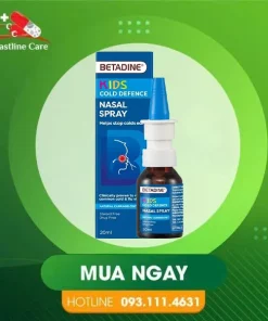 Xịt Mũi Trẻ Em Betadine Kids - Hỗ Trợ Giảm Biểu Hiện Cảm Lạnh (Hộp 20ml)Xịt Mũi Trẻ Em Betadine Kids loại bỏ virus gây cảm lạnh và cúm