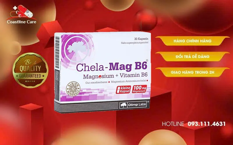 Chela-Mag B6 - Bổ Sung Magie và Vitamin B6 (Hộp 30 Viên) 1 Chela-Mag B6 giảm mệt mỏi