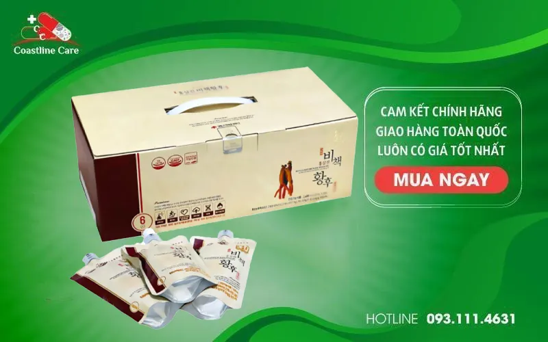 Hongsamjin Bichaek Hwanghu Korean Red Ginseng Extract – Giúp Cải Thiện Trí Nhớ (Hộp 20 gói) 2 Hongsamjin Bichaek Hwanghu Korean Red Ginseng Extract