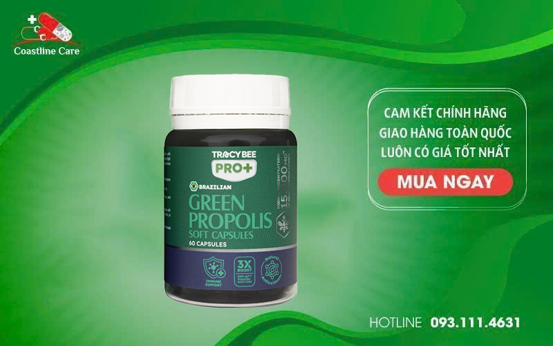 Keo Ong Xanh Tracybee Green Propolis bổ sung kháng thể tự nhiên từ keo ong