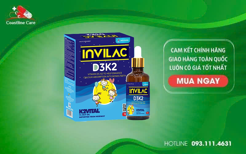 INVILAC D3K2 – Hỗ Trợ Giảm Nguy Cơ Còi Xương (Hộp 15ml) 2 invilac d3k2 giúp giảm nguy cơ loãng xương