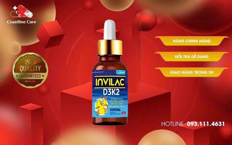 INVILAC D3K2 – Hỗ Trợ Giảm Nguy Cơ Còi Xương (Hộp 15ml) 1 Ivilac D3k2 hỗ trợ tăng cường hấp thu canxin vào xương, răng