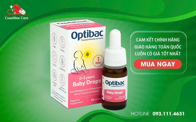 OPTIBAC Baby Drops hỗ trợ tiêu hóa tốt