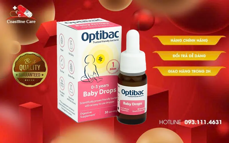 OPTIBAC Baby Drops tăng cường sức khỏe đường ruột