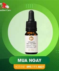 VITAMIN D3 + K2 MK7 1000 IE + 50µg VEGAN – Hỗ Trợ Bổ Sung Vitamin D Và Vitamin KVITAMIN D3 + K2 MK7 1000 IE + 50µg VEGAN