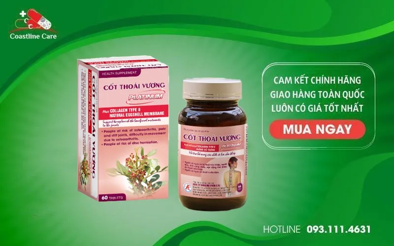 Cốt Thoái Vương Platinum Giúp giảm nguy cơ đau khớp & khô cứng khớp do thoái hóa khớp