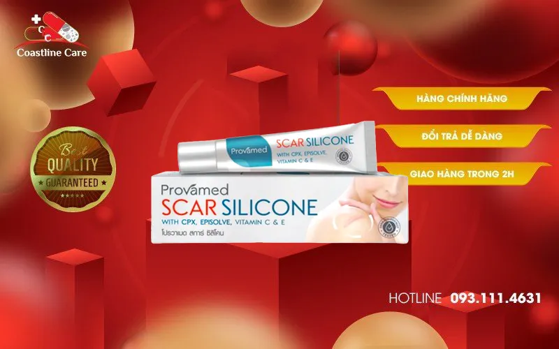 Provamed Scar Silicone giúp làm phẳng, làm mờ và làm mềm sẹo