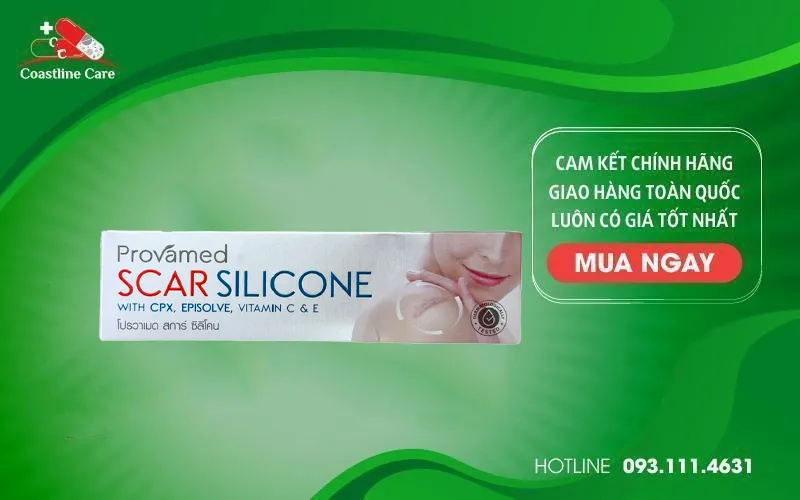 Provamed Scar Silicone giúp Làm phẳng, làm mờ và làm mềm sẹo