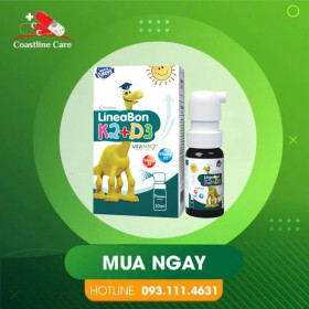 Lineabon K2 D3 Dạng Xịt – Hỗ Trợ Bổ Sung Canxi Cho Trẻ (Hộp 10ml)