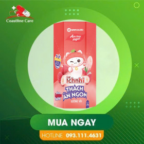 Thạch Ăn Ngon Ích Nhi Hương Vải – Hỗ Trợ Bổ Sung Lysine & Taurine (Hộp 21 Gói)