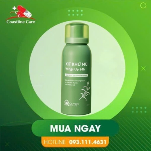 Xịt Khử Mùi Wings Up 24h khử mùi hôi nách và chân