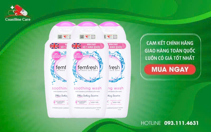 Dung dịch vệ sinh phụ nữ Femfresh Soothing Wash