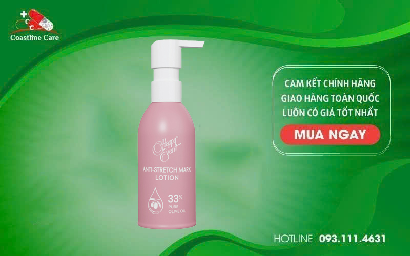 Sữa dưỡng ẩm ngừa rạn da Happy Event Anti-Stretch Mark Lotion