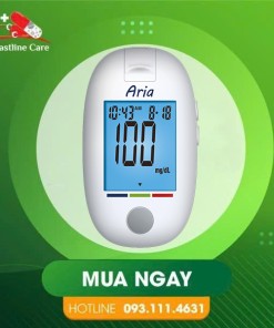 Aria Glucometer - Máy Đo Đường Huyết Nhanh Chóng (Hộp 1 Cái)Máy Đo Tiểu Đường Aria Glucometer có kết quả chỉ trong 5 giây