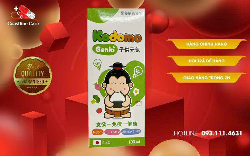 Siro ăn ngon Kodomo Gen tăng cường đề kháng cho trẻ