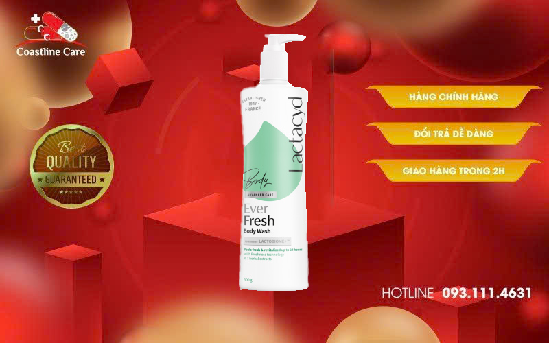 Sữa tắm Lactacyd Ever Fresh Body Wash bảo vệ da hàng ngày