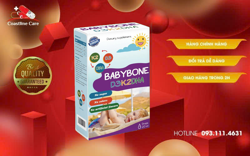 thuốc Babybone D3K2DHA giúp xương răng chắc khoẻ