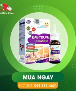 Babybone D3K2DHA - Hỗ Trợ Tăng Cường Hấp Thu Canxi (Hộp 20ml)Babybone D3K2DHA giúp trẻ nhỏ tăng cường hấp thu canxi