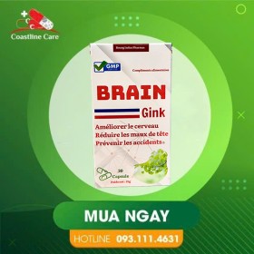 Brain Gink – Hỗ Trợ Tăng Cường Tuần Hoàn Máu Não (Hộp 30 Viên)