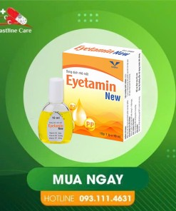 Eyetamin New - Hỗ Trợ Phòng Ngừa Đục Thuỷ Tinh Thể (Hộp 10ml)Dung dịch nhỏ mắt Eyetamin Bidiphar giảm triệu chứng đau mắt & mỏi mắt