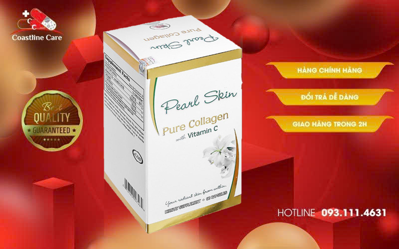 Pearl Skin Pure Collagen With Vitamin C bổ sung collagen