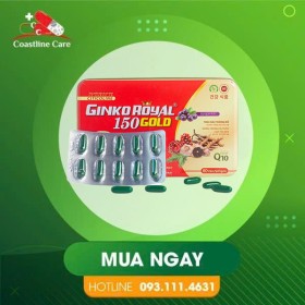 Ginko Royal 150 Gold – Hỗ Trợ Hoạt Huyết & An Thần (Hộp 60 Viên) Ginko Royal 150 Gold – Hỗ Trợ Hoạt Huyết & An Thần (Hộp 60 Viên)