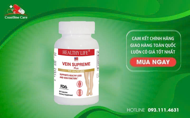 Vein Supreme hỗ trợ giảm suy giãn tĩnh mạch