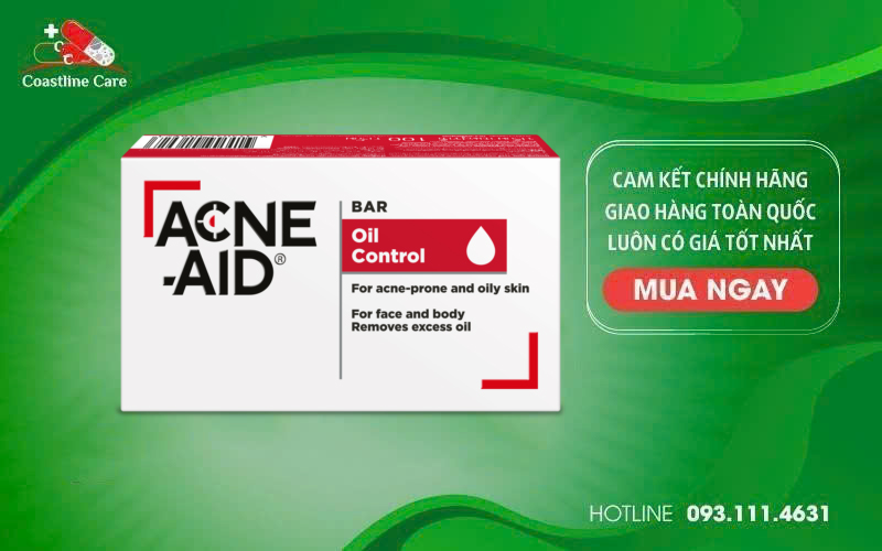 Acne-Aid Soap Bar Oil Control giúp làm sạch da dịu nhẹ