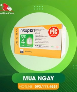 Đầu Kim Tiểu Đường PIC 32G 4mm Gắn Vào Đầu Bút Tiêm Insulin (Hộp 100 Cái)Đầu kim tiểu đường PIC 32G 4mm giảm đau khi tiêm