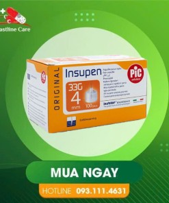 Đầu Kim Tiểu Đường PIC 33G 4mm Gắn Vào Đầu Bút Tiêm Insulin (Hộp 100 Cái)Đầu kim tiểu đường PIC 33G 4mm giảm đau khi tiêm