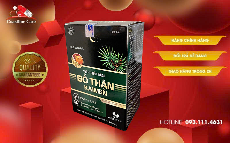 Viên Tiểu Đêm Bổ Thận Kaimen giảm triệu chứng tiểu đêm, tiểu nhiều lần, tiểu són do thận kém