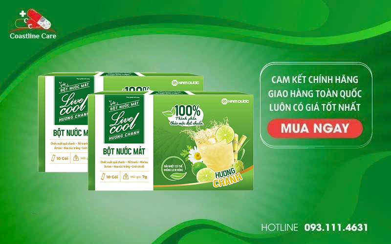 Bột nước mát Livecool hương chanh