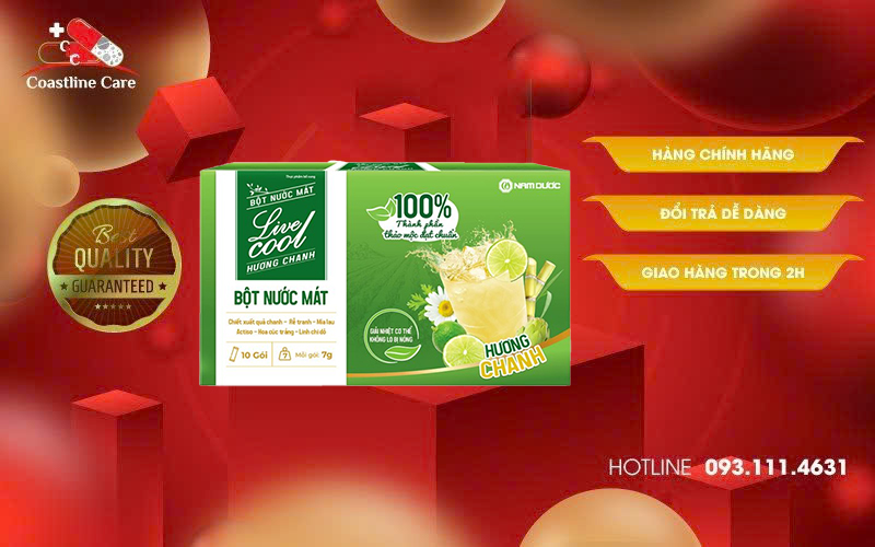 Bột nước mát Livecool hương chanh