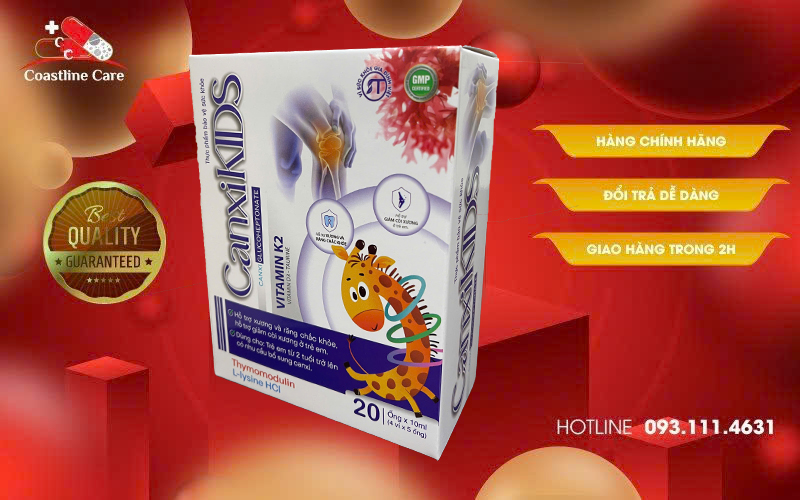 CanxiKids hỗ trợ giảm còi xương
