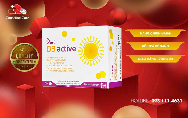 Denk D3 Active hỗ trợ tăng hấp thu canxi