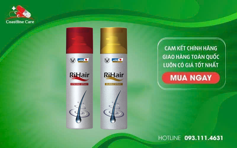RiHair Strong Spray hỗ trợ làm giảm và ngăn ngừa rụng tóc