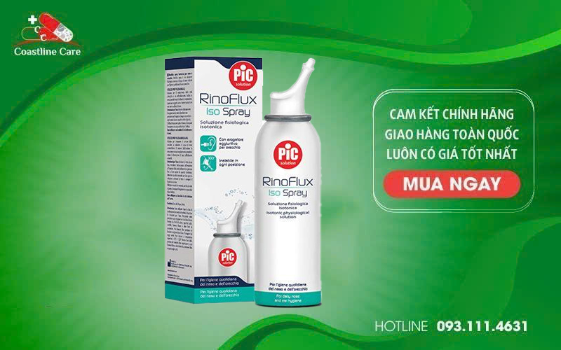 Dung Dịch Xịt Mũi RinoFlux Iso Spray hỗ trợ làm sạch đường mũi tự nhiên