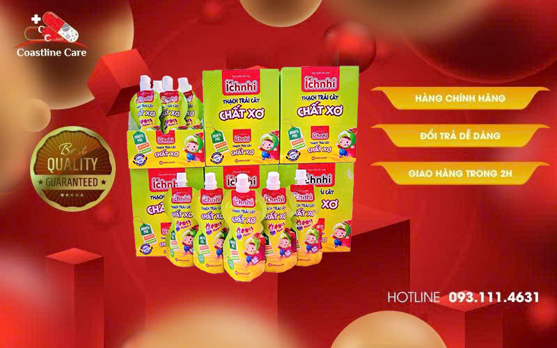 thạch trái cây chất xơ ích nhi tăng cường sức khỏe đường ruột