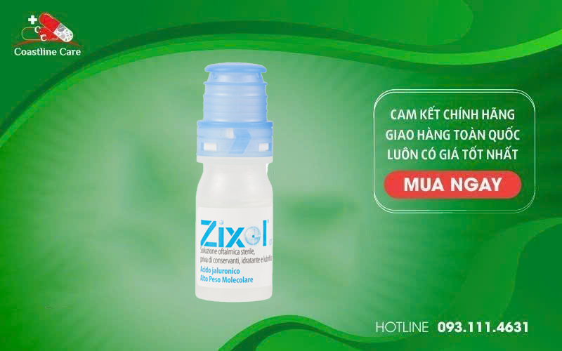 Nước mắt nhân tạo Zixol giảm khô mắt