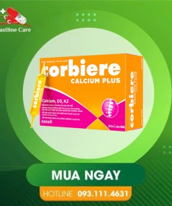 Corbiere Calcium Plus - Hỗ Trợ Giảm Nguy Cơ Loãng Xương (Hộp 30 Ống)Corbiere Calcium Plus giảm nguy cơ loãng xương ở người lớn