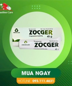 Kem Zocger - Giảm Đau Ngoài Da (Tuýp 45gr)Thuốc Zocger Capsaicin 0.075% giảm đau ngoài da
