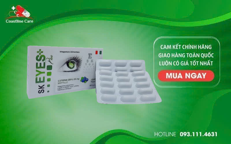 SK Eyes Plus hỗ trợ giảm nguy cơ thoái hóa điểm vàng và đục thủy tinh thể