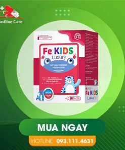 FE Kids Luxury - Hỗ Trợ Giảm Nguy Cơ Thiếu Sắt (Hộp 20 Ống)FE Kids Luxury hỗ trợ giảm nguy cơ thiếu sắt