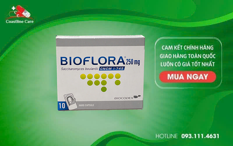Bioflora 250mg dự phòng tiêu chảy