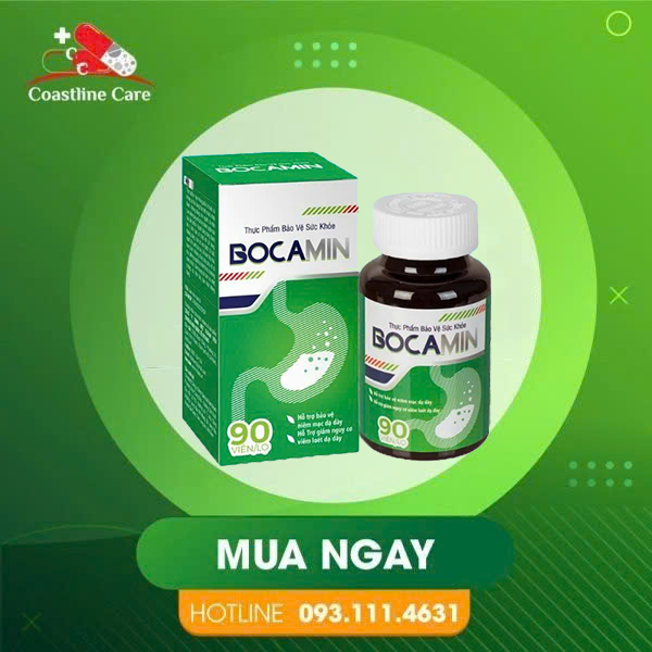 Bocamin - Hỗ Trợ Bảo Vệ Niêm Mạc Dạ Dày (Hộp 90 Viên)Bocamin dùng cho người bị viêm loét dạ dày