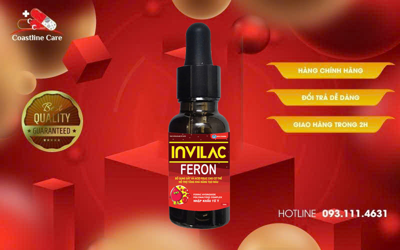 Invilac Feron,giảm thiếu máu do thiếu sắt